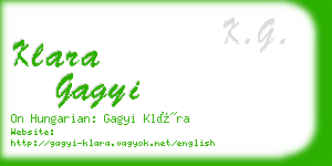 klara gagyi business card